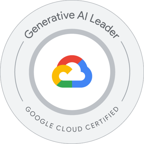 Generative AI Leader, certified by Google Cloud Certified